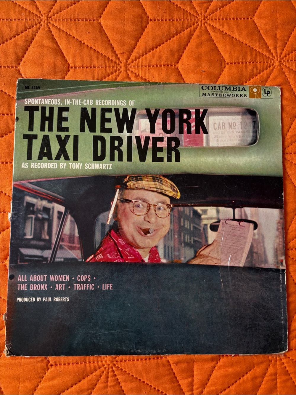 LP ‘50’s NYC  Driver Record Vintage  Word Ephemeral Tony Swartz CASH CAB style